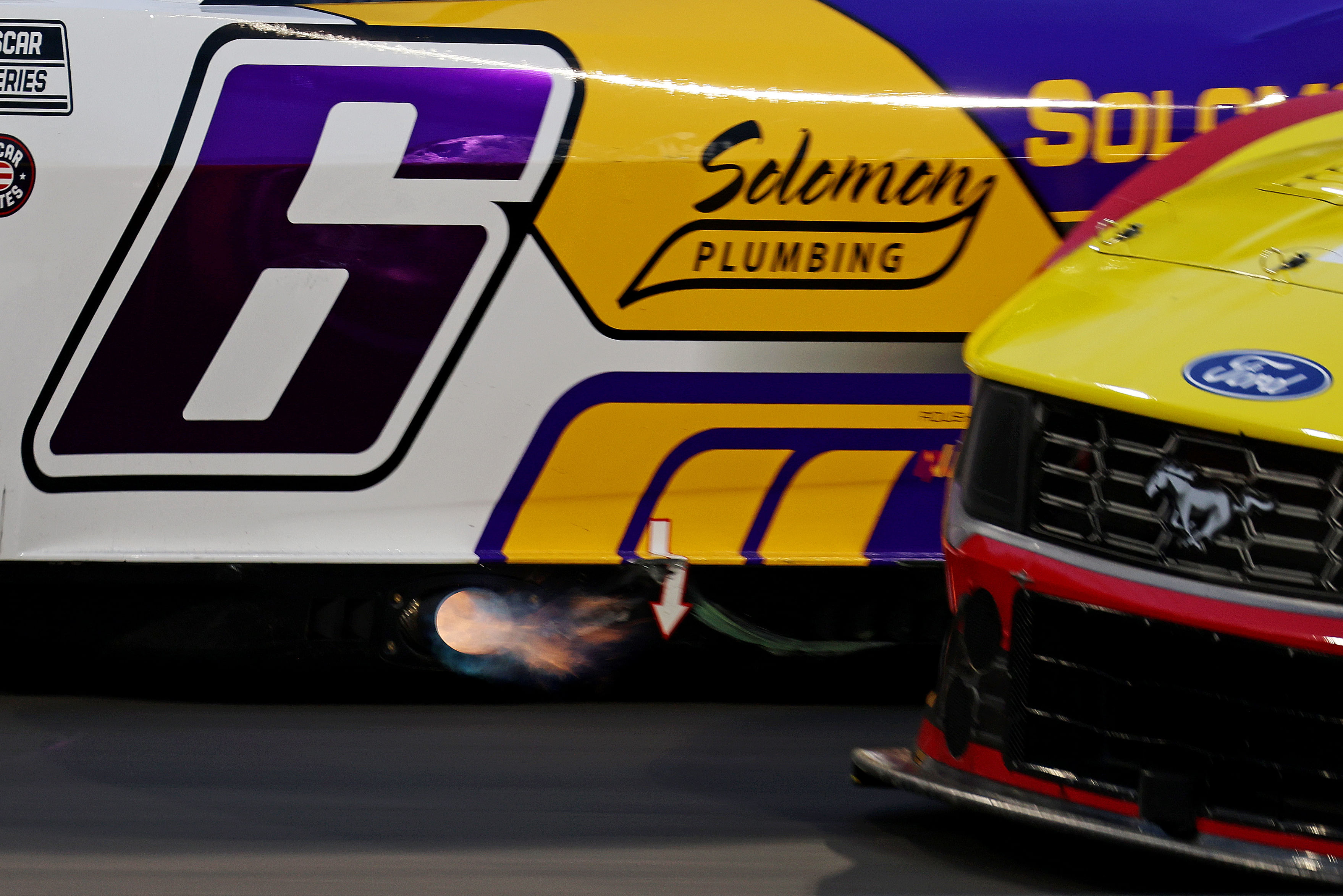 NASCAR Cup Series drivers Brad Keselowski (6) and Joey Logano (22) during the NASCAR All-Star Open. Source: Imagn